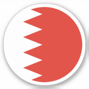 Bahrain Flag Round Sticker