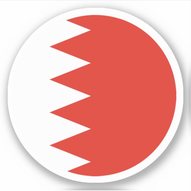 Bahrain Flag Round Sticker (Front)