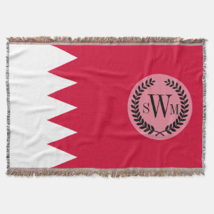 Bahrain Flag Throw Blanket