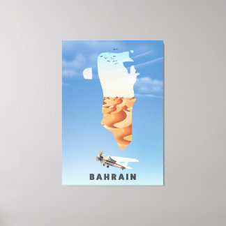 Bahrain Illustrated travel poster print. Canvas Print