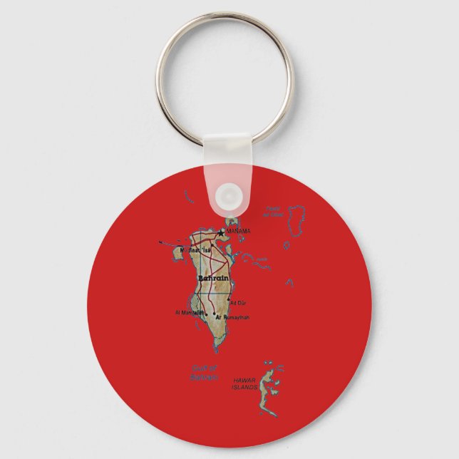 Bahrain Map Keychain (Front)