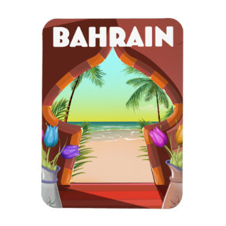 Bahrain palace travel poster magnet