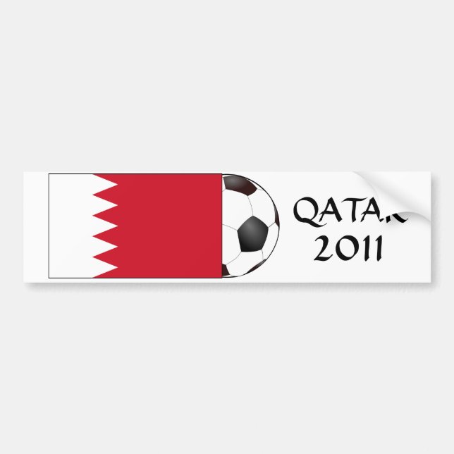 Bahrain "QATAR 2011" Bumper Sticker (Front)