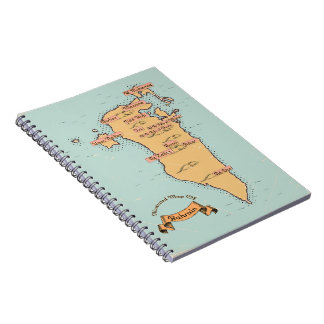 Bahrain Vintage travel map Notebook