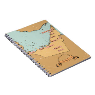 Bahrain Vintage travel map Notebook