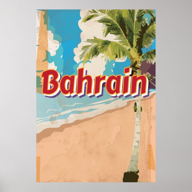 Bahrain Vintage travel poster (Front)