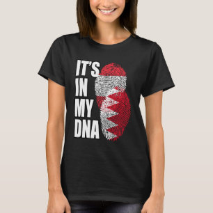 Bahraini And Austrian Mix DNA Flag Heritage T-Shirt