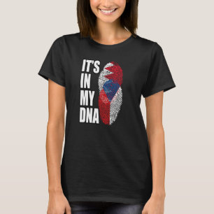Bahraini And Czech Mix DNA Flag Heritage T-Shirt