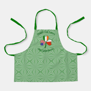 Bahraini Irish American Flags Shamrock Personalise Apron