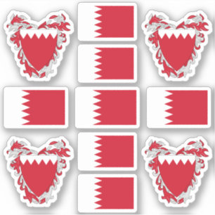 Bahraini national symbols /emblem and flag sticker