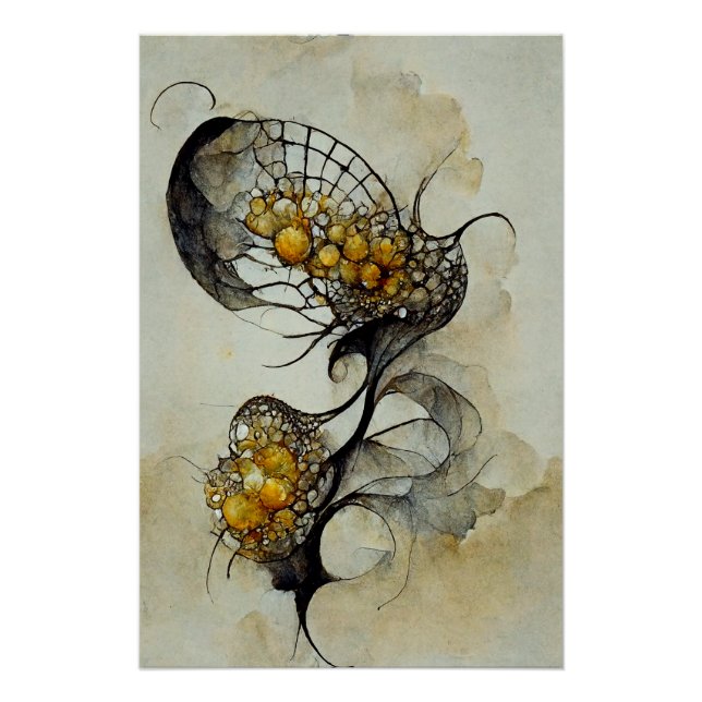 Baidora - floral drawing with water color poster (Front)