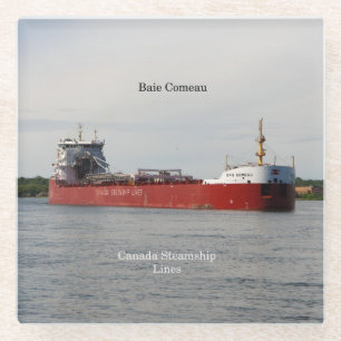 Baie Comeau glass coaster
