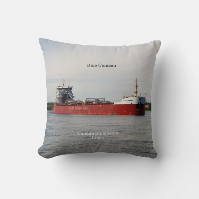 Baie Comeau square pillow (Front)