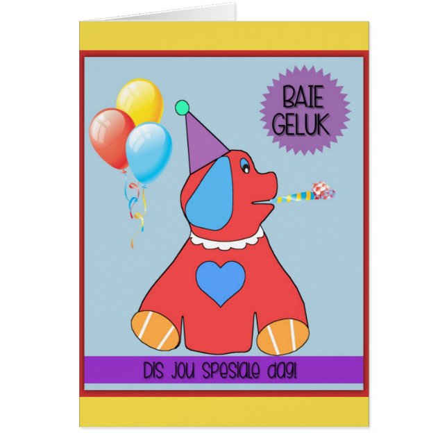 Baie geluk dis jou spesiale dag! (Front)