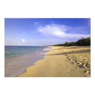 Baie Longue Long Bay beach, St. Martin, Photo Print