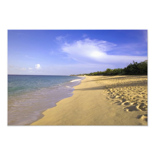 Baie Longue Long Bay beach, St. Martin, Photo Print (Front)