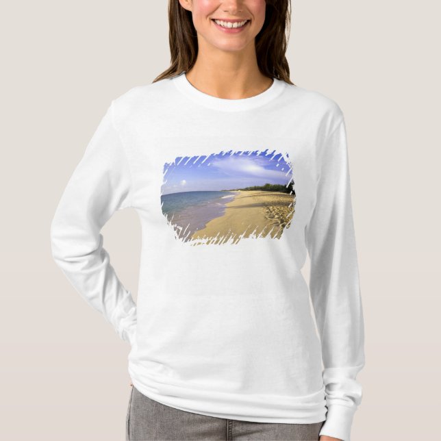 Baie Longue Long Bay beach, St. Martin, T-Shirt (Front)