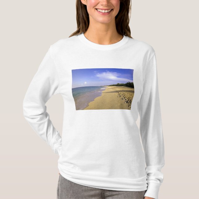Baie Longue Long Bay beach, St. Martin, T-Shirt (Front)
