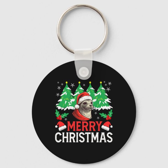 Baikal Seal Christmas Pajama Costume for Xmas Holi Key Ring (Front)