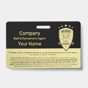 Bail Agent ID Badge