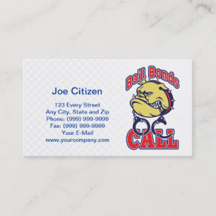 bail bonds bulldog handcuffs business card