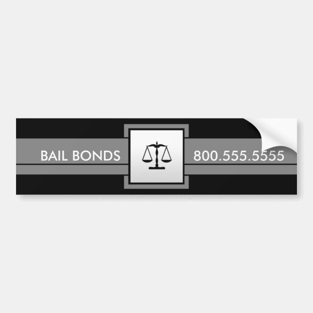 bail bonds bumper sticker (Front)