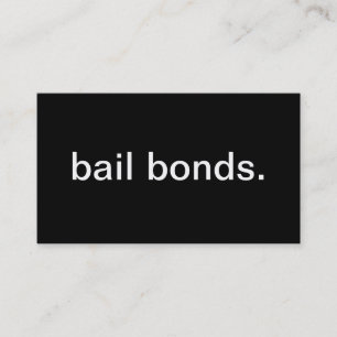 Bail Bonds Business Card
