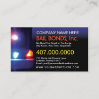 Bail Bonds Customisable Business Card Template