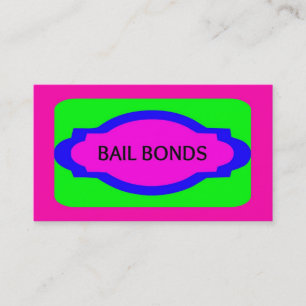 Bail Bonds Neon Colours Business Card