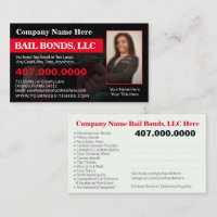 Bail Bonds Photo Customise Business Card Template