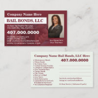 Bail Bonds Photo Customise Business Card Template