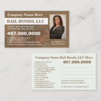 Bail Bonds Photo Customise Business Card Template