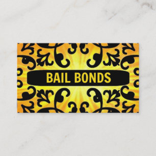 Bail Bonds Sunshine Damask Business Card