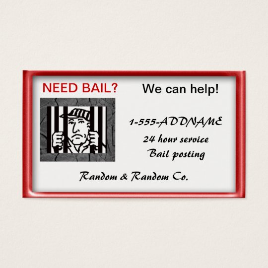 bail bondsperson business card