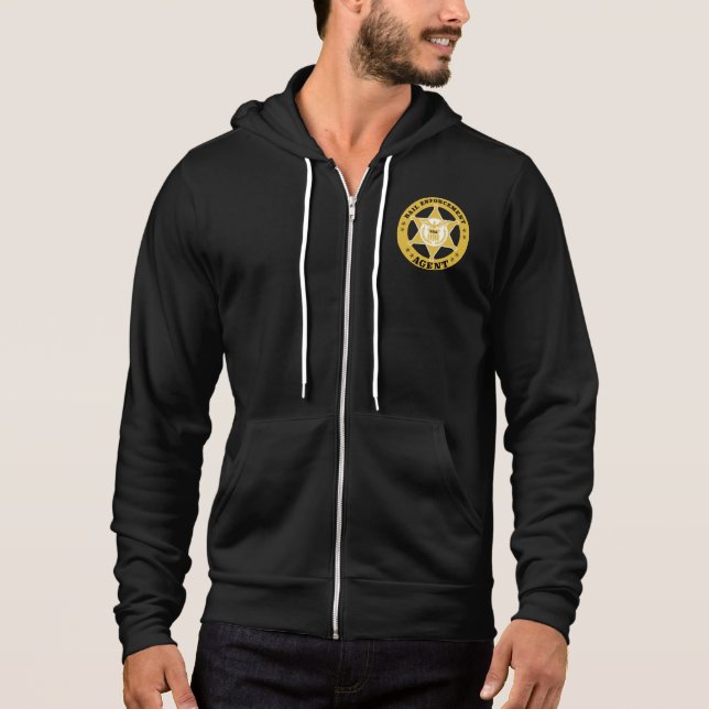 BAIL ENFORCEMENT AGENT Fleece Zip Jogger Hoodie (Front)