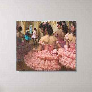 Bailarinas en una gran sala de estilo rocóco canvas print
