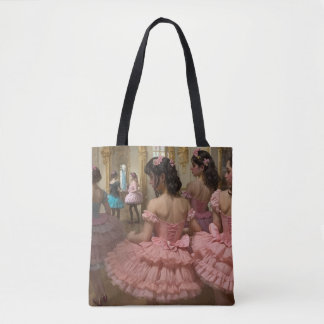 Bailarinas en una gran sala de estilo rocóco tote bag
