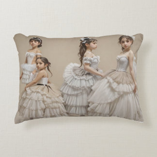 Bailarinas románticas decorative cushion