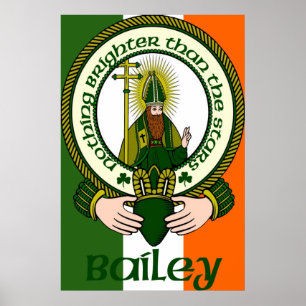 Bailey Clan Motto Poster Print