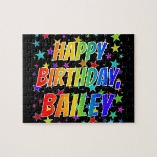 "BAILEY" First Name, Fun "HAPPY BIRTHDAY" Jigsaw Puzzle