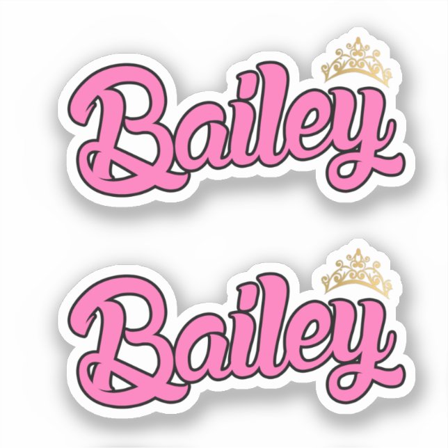 Bailey Pink Name x2 Vinyl (Front)