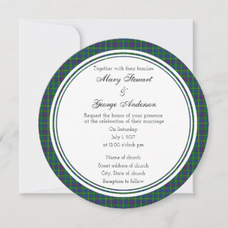Bailey Scottish Wedding Round Invitation