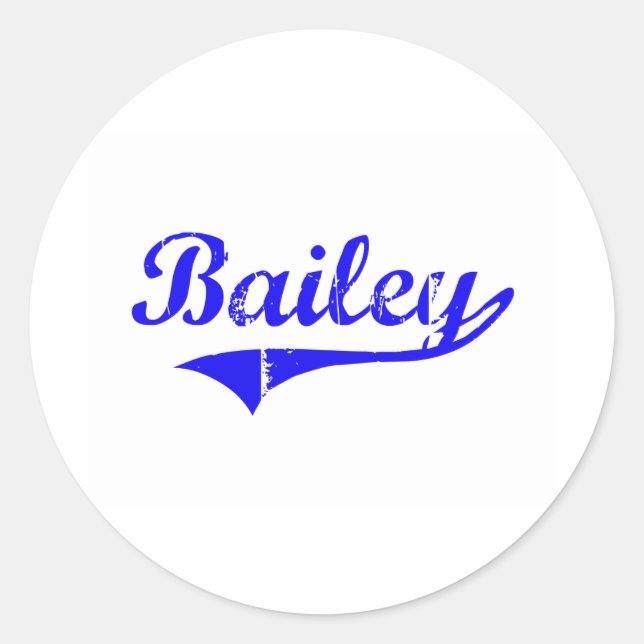 Bailey Surname Classic Style Classic Round Sticker (Front)