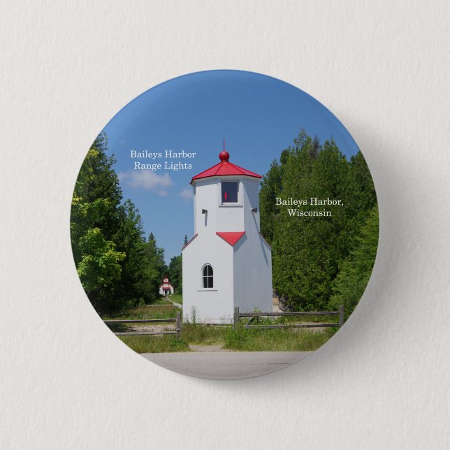 Baileys Harbor Range Lights button (Front)
