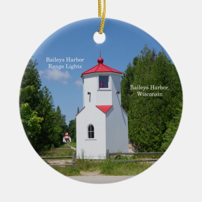 Baileys Harbour Range Lights ornament (Front)