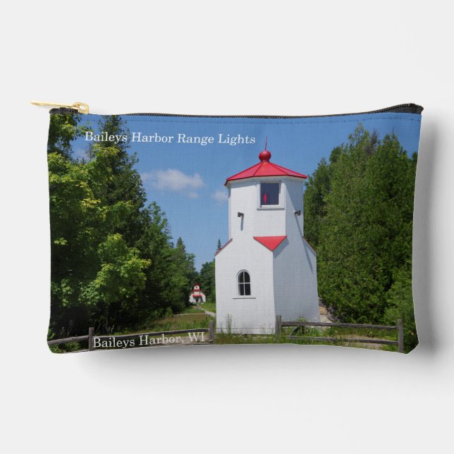 Baileys Harbour Range Lights zipper bag (Front)
