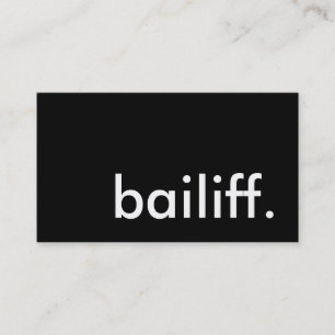 bailiff. business card