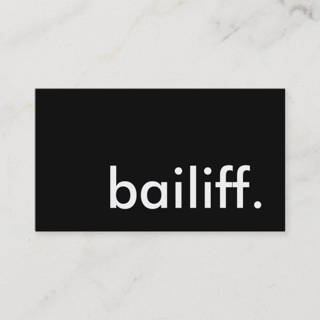 bailiff. business card (Front)