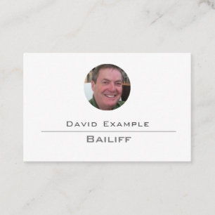 Bailiff with Photo of Holder Business Card