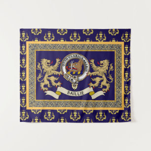 Baillie Clan Badge Personalised Blue Tapestry